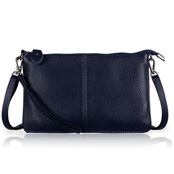 Soft Feel Genuine Leather Smartphone Wristlet Crossbody Wallet :^) - Picture 1 of 8